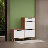 جاکفشی پایه دار داشبوردی کشودار سه درب نشیمندار (ام دی اف) MDF