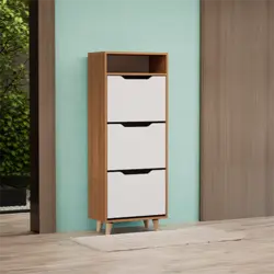 جاکفشی پایه دار داشبوردی باکس دار سه درب عمودی (ام دی اف) MDF