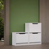 جاکفشی پاسنگی داشبوردی بدون کشو سه درب نشیمندار (ام دی اف) MDF