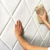دیوارپوش فومی پشت چسب دار طرح لوزی چرمی (کروکدیل)