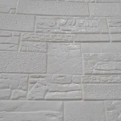 دیوارپوش مدل فومی پشت چسب دار طرح سنگی بلوکی بسته 5 عددی