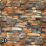 دیوارپوش پشت چسب دار طرح سنگ آنتیک قهوه ای رنگ برند انزو