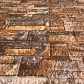 دیوارپوش پشت چسب دار طرح سنگ آنتیک قهوه ای رنگ برند انزو
