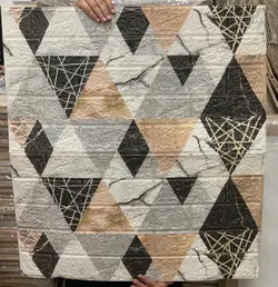 دیوارپوش فومی پشت چسب دار طرح لاکچری