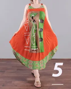 سارافون هندی (وارداتی) موما - پوشاک ترکمن کالا