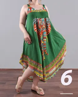 سارافون هندی (وارداتی) موما - پوشاک ترکمن کالا