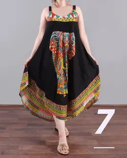 سارافون هندی (وارداتی) موما - پوشاک ترکمن کالا