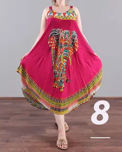 سارافون هندی (وارداتی) موما - پوشاک ترکمن کالا