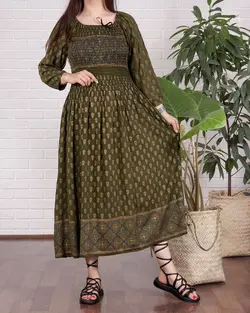 پیراهن آستین بلند کاکتوس G - پوشاک ترکمن کالا