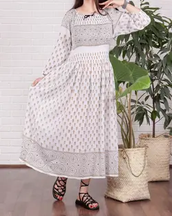 پیراهن آستین بلند کاکتوس G - پوشاک ترکمن کالا