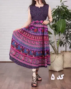 سارافون هندی عاجو - پوشاک ترکمن کالا