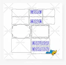 دانلود طرح لیزر جعبه فانتزی
