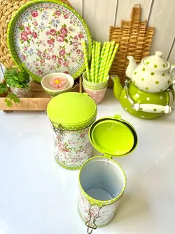 بانکه فلزی درکلیپسی گلگلی ست دوتایی