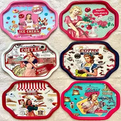 سینی فلزی چندضلعی طرح  کلاسیک مادام کوکو- پاپ ارت