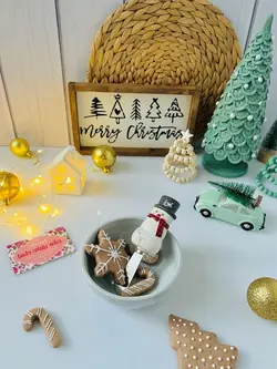 کارد کره خوری آدم برفی بهمراه کاسه برفی برجسته - خانه رویایی دلسا