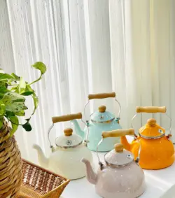 کتری لعابی طرح انگلیش هوم - خانه رویایی دلسا