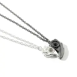 گردنبند دوستت دارم به صد زبان مدل قلب مگنتی