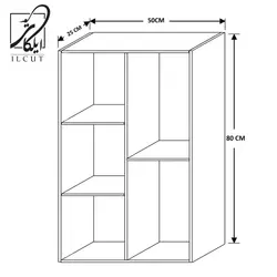 کتابخانه مدل قفسه ای IKE4407 - ایلکات البرز
