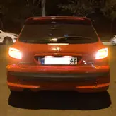کاور کالرینگ سه بعدی چراغ عقب آرسی زد اسپرت مدل OrangeB2022 مناسب برای پژو 207