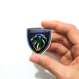 آرم سه بعدی هفت رنگ گلگیر پژو مدل Lion2021 مناسب برای انواع پژو مجموعه 2عددی