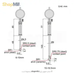 بور گیج داخل سیلندر 10-6 میلیمتر اینسایز (insize) مدل 10-2852 - شاپ میل
