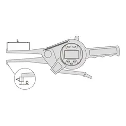 پرگار دیجیتالی داخل 35-15 میلی متری اینسایز (Insize) مدل 35-2151 - شاپ میل