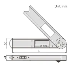 زاویه سنج دیجیتال 25 سانتی اینسایز (Insize) مدل 250-2171 - شاپ میل