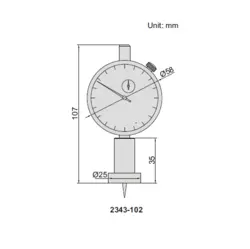 ساعت عمق سنج سوزنی 10-0 میلی متری اینساز (Insize) مدل 102-2343 - شاپ میل
