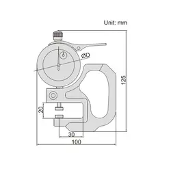 ضخامت سنج ساعتی 1 میلی متری اینسایز (Insize) مدل 1-2364 - شاپ میل