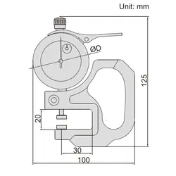 ضخامت سنج ساعتی 10 میلی متری اینسایز (Insize) مدل 10-2364 - شاپ میل