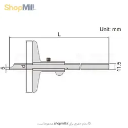 عمق سنج استن استیل معمولی 50 سانتی اینسایز (Insize) مدل 5001-1240 - شاپ میل