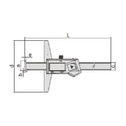 عمق سنج دیجیتال لبه دار دو طرفه 20 سانت اینسایز (Insize) مدل 200-1144 - شاپ میل