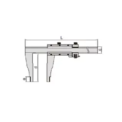 کولیس 2 متری استنلیس استیل معمولی اینسایز (Insize) مدل 2000-1214 - شاپ میل