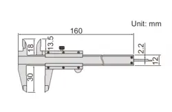 کولیس 7 سانتی اینسایز (Insize) مدل 70-1204 - شاپ میل