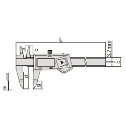 کولیس دیجیتال 15 سانت فک باریک اینسایز (Insize) مدل 150-1188 - شاپ میل