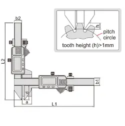 کولیس دیجیتالی چرخ دنده اینسایز (Insize) مدل 1181-M25 - شاپ میل