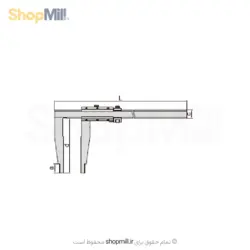 کولیس معمولی 50 سانتی متری فک بلند 20 سانت اینسایز (Insize) مدل 532-1215 - شاپ میل