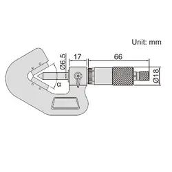میکرومتر 60 درجه جناغی اینسایز (Insize) مدل 153-3290 - شاپ میل