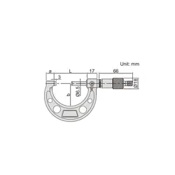 میکرومتر 4-3 اینچ خارج سنج اینسایز (Insize) مدل 4-3203 - شاپ میل