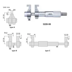 میکرومتر داخل سنج 50-25 میلی متری اینسایز (insize) مدل 50-3220 - شاپ میل