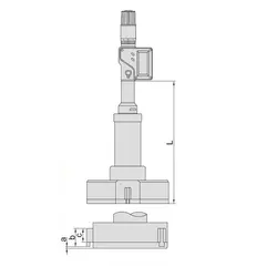 میکرومتر داخل سه فک دیجیتال 63-50 میلی متری اینسایز (Insize) مدل 63-3127 - شاپ میل