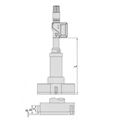 میکرومتر داخل سه فک دیجیتال 88-75 میلی متری اینسایز (Insize) مدل 88-3127 - شاپ میل