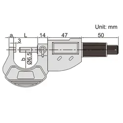 میکرومتر دیجیتال خارج سنج 50-25 میلی متری اینسایز (Insize) مدل 50-3109 - شاپ میل