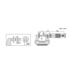 میکرومتر دیسکی 25-0 میلی متری اینسایز (Insize) مدل 25-3282 - شاپ میل