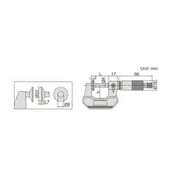 میکرومتر دیسکی 75-50 میلی متری اینسایز (Insize) مدل 75-3282 - شاپ میل