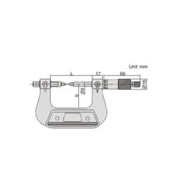 میکرومتر گام پیچ 25-0 میلی متر اینسایز (Insize) مدل 25-3291 - شاپ میل