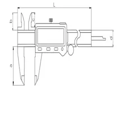 کولیس دیجیتالی صفحه نمایش بزرگ اسیمتو (ASIMETO) مدل Series 306-06-5 - شاپ میل