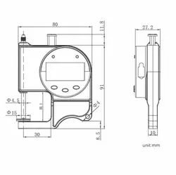 ضخامت سنج دیجیتال 25 میلی متری اسیمتو (ASIMETO) مدل 0-00-495 - شاپ میل