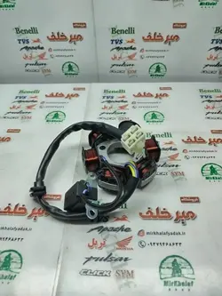 6 شش بوبین (دستگاه) سیم پیچی برق موتور بی کلاچ طرح ویو 5 سیم (2 سیم زرد)