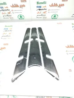 پد (برچسب) ارم ژله ای روی باک ساده انواع موتورسیکلت مشکی 3 تکه